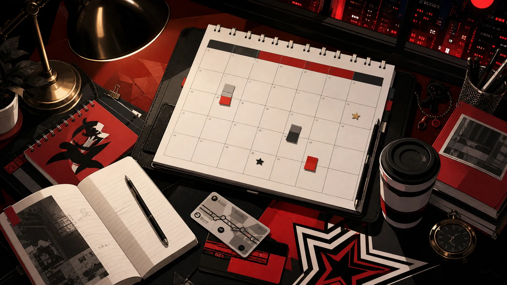 Persona 5 Royal Calendar and Daily Planning Section